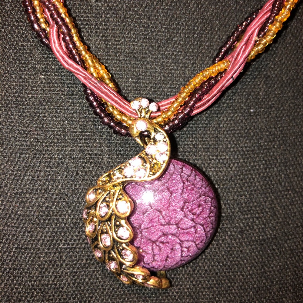 Retro Bohemia Style Phoenix Peacock Necklace